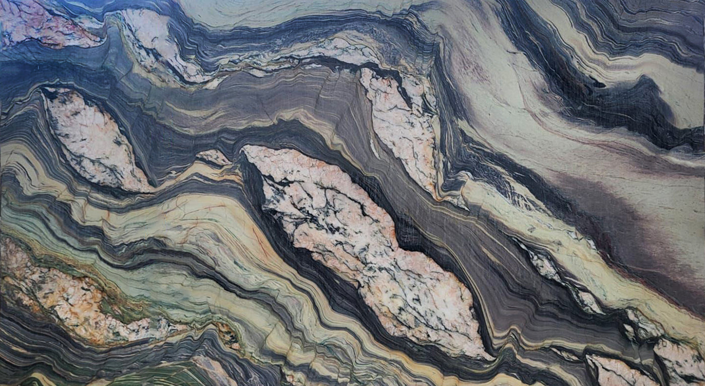 Explosion Blue Quartzite Honed 2cm