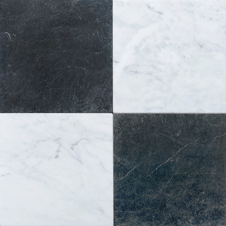 Venetian Black & White Tumbled