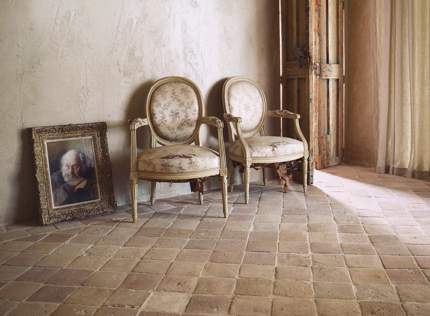 Terra Cotta Beige Squares