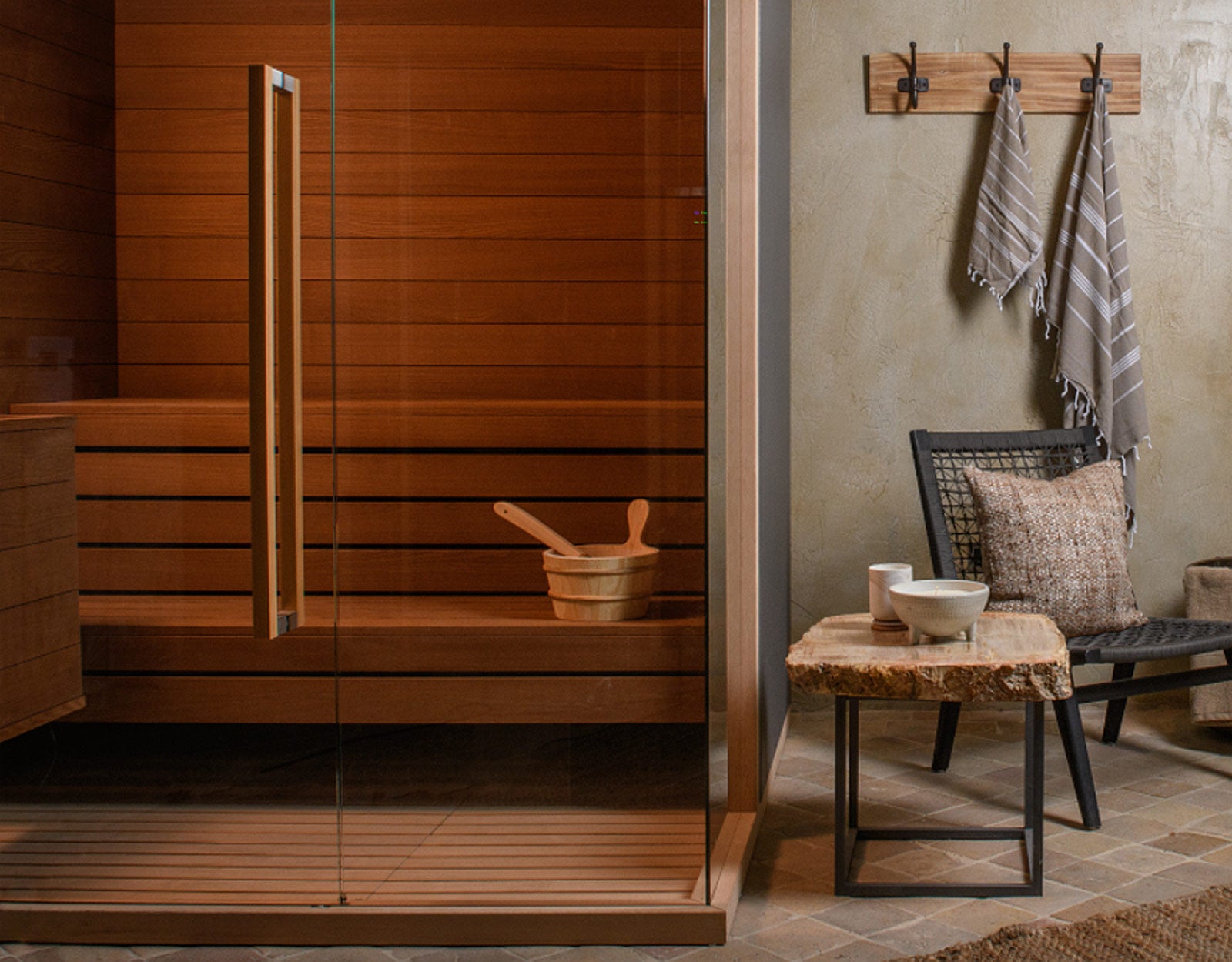 Terra Cotta Beige Squares