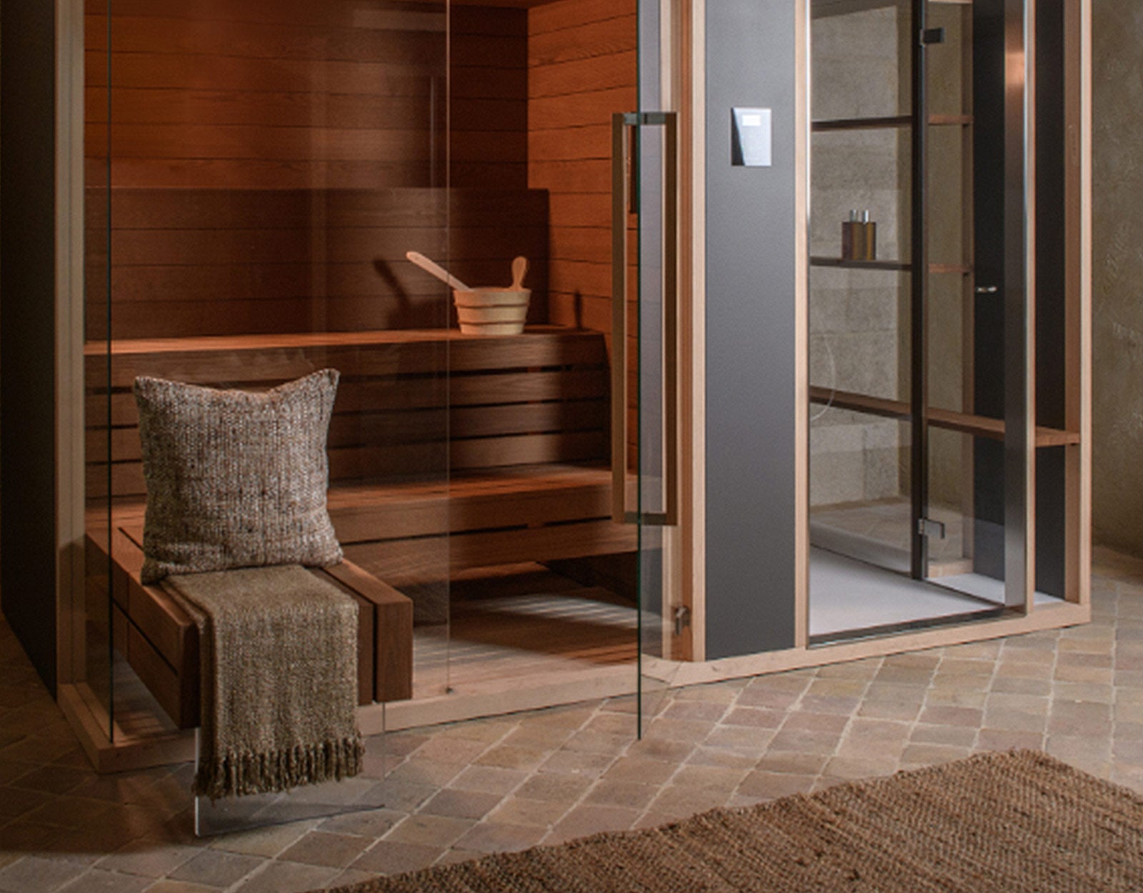 Terra Cotta Beige Squares